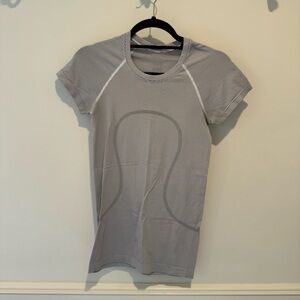 Black and White Striped Lululemon Top